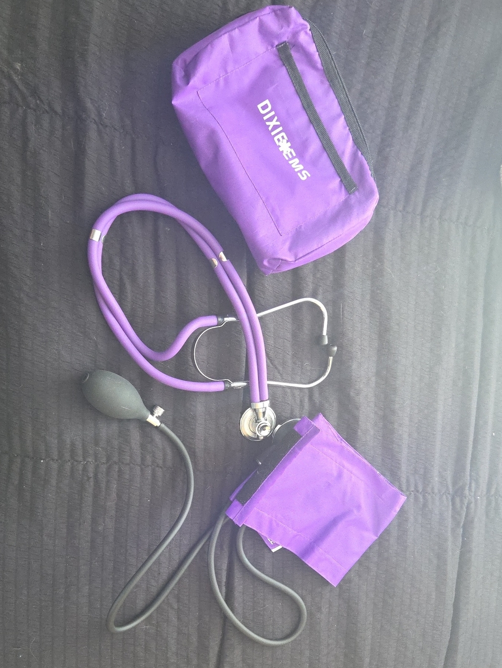 Dixie EMS Purple Stethoscope and Blood Pressure Cuff Set